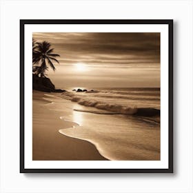 Sunset On The Beach 849 Art Print