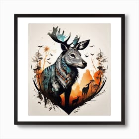 Deer Print Art Print