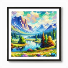 Landscape Painting 2 Art Print