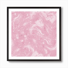 Abstract Dripping Painting Pink Art Print