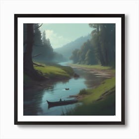 River In The Woods 32 Art Print