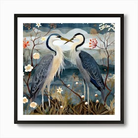 Bird In Nature Great Blue Heron 7 Art Print