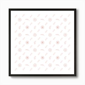 Pink Floral Pattern Art Print