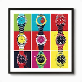Watches Pop Art 2 Art Print
