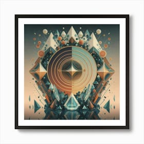 Visually captivating simple geometric artwork, 10 Art Print