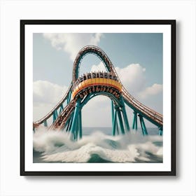 Roller Coaster In The Ocean 1 Art Print