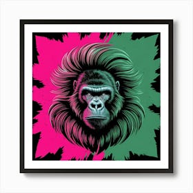 Gorilla Head Art Print