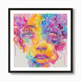 Woman'S Face 15 Art Print