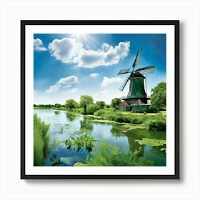 Water Green Nature View River Old Structure Light Electrical Sun Day Architecture Fauna (2) Art Print