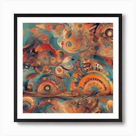 Abstraction, Boho style Art Print