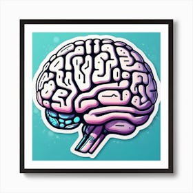 Brain Sticker 5 Art Print