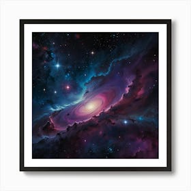 Nebula In Space paintings art print Art Print