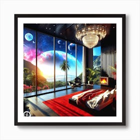 Galaxy Bedroom 1 Art Print