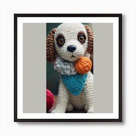 Crocheted Dog Art Print
