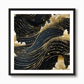 Gold Clouds In The Sky Art Print