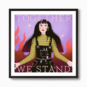 Together We Stand Square Art Print