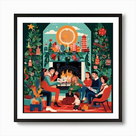 Christmas At Home Art Print