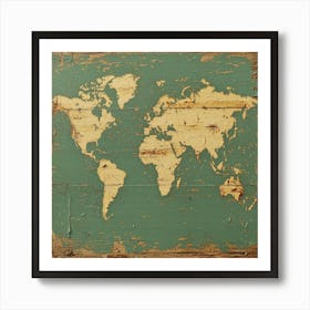 World Map Art 27 Art Print