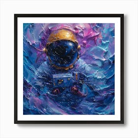 'Astronaut In Space' 2 Art Print