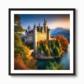 Castle In The Mountains 1 Art Print