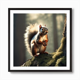 Squirrel In The Forest 207 Art Print