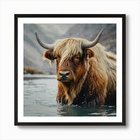 Default Water Colored Painting Of Yak 0 Art Print