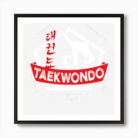 Taekwondo 5 Tenets Martial Arts Ata Itf Tae Kwon Do Gift Art Print