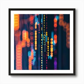 Blurred Lights In The City Art Print