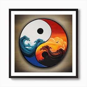 Yin Yang Painting 1 Art Print