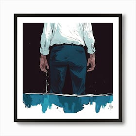 Man In The Water Art Print