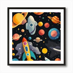 Space Background Art Print