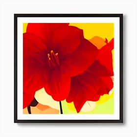 Red Lilies Art Print