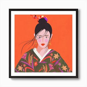 Kimono Square Art Print