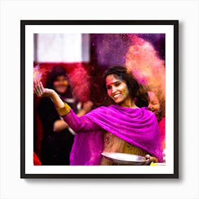 Holi Festival In India Art Print