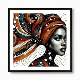 Aurivelle Celestial Portrait Art Print