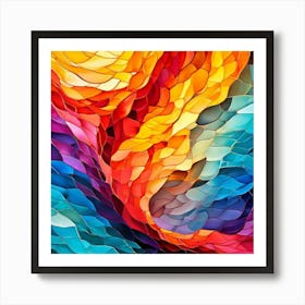 Colorful Texture Pattern Design Art Shapes Gradient Vibrant Fluid Composition Contemporary (3) Art Print