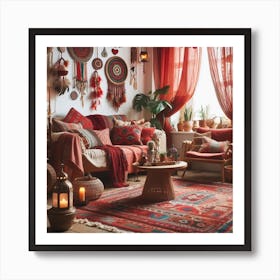 Bohemian Living Room 1 Art Print