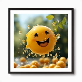 Happy Yellow Smiley Art Print