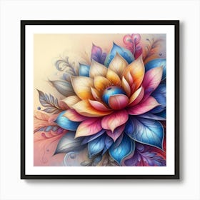 Lotus Flower Art Print