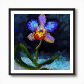 Night orchid Art Print