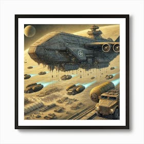 Tytan Class Dreadnought Carrying Ground Forces Iron Commonwealth Art Print