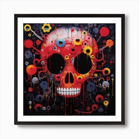 Skulls And Gears Art Print