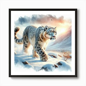 Snow Leopard 8 Art Print