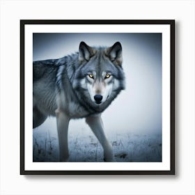 Wolf In The Snow Art Print