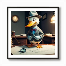 Duck In A Suit 19 Art Print