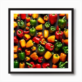 Frame Created From Bell Pepper On Edges And Nothing In Middle (84) Art Print