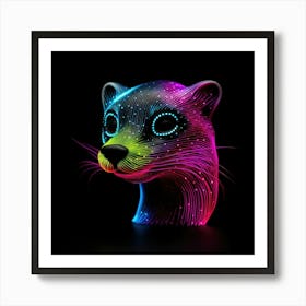 Neon Ferret Poster