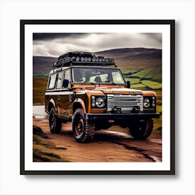 Land Rover Car Automobile Vehicle Automotive British Brand Logo Iconic Quality Reliable (2) Art Print