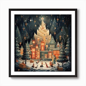 Christmas Village Art Print