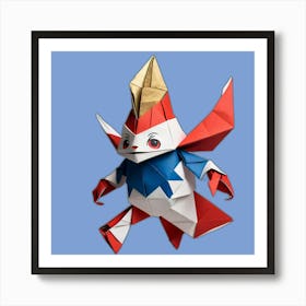 Paris Olympic mascot Origami style Art Print